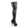 Pleaser - DELIGHT3025 Plateau overknee Laarzen - Zwart Product image